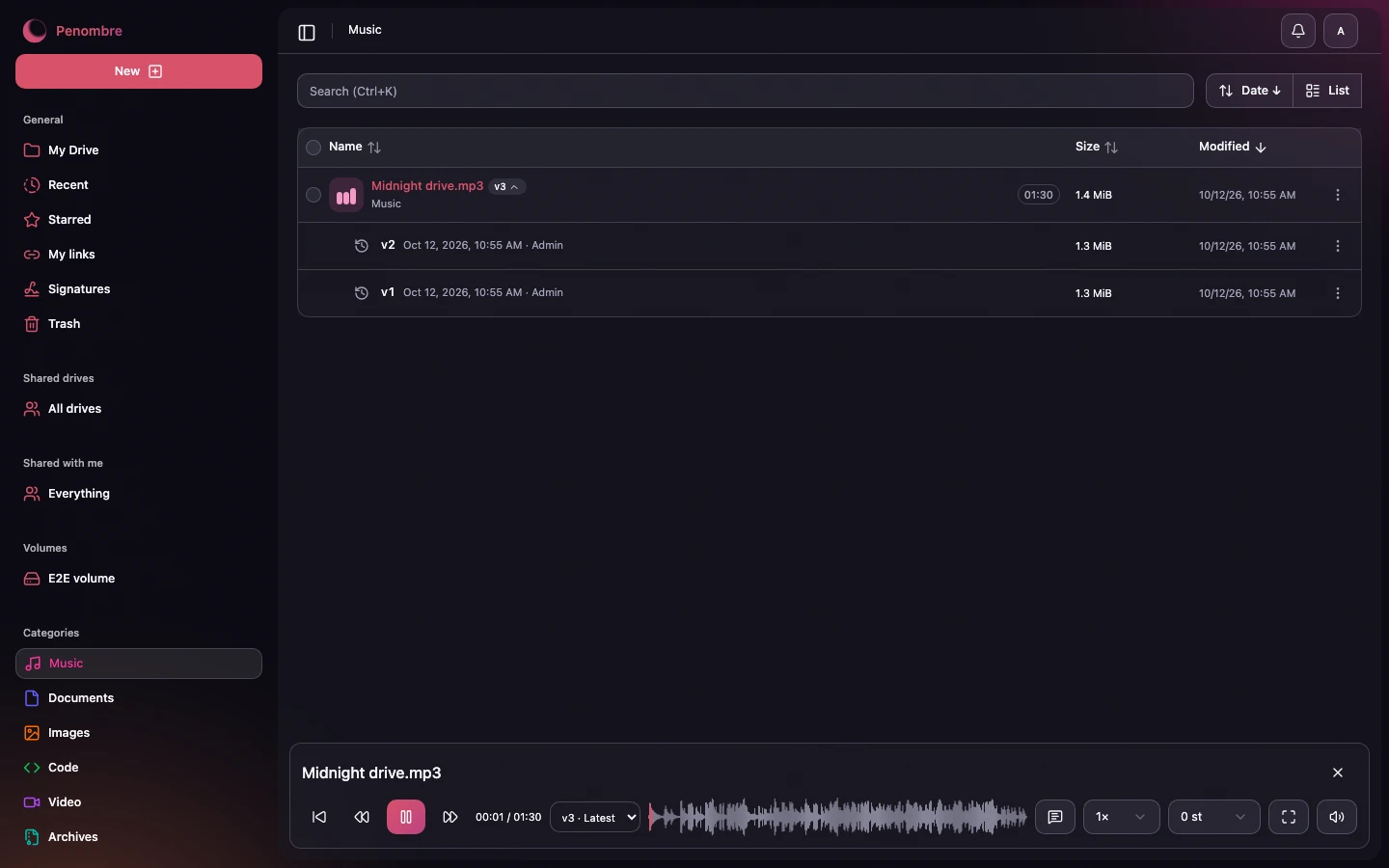 The music player, dark