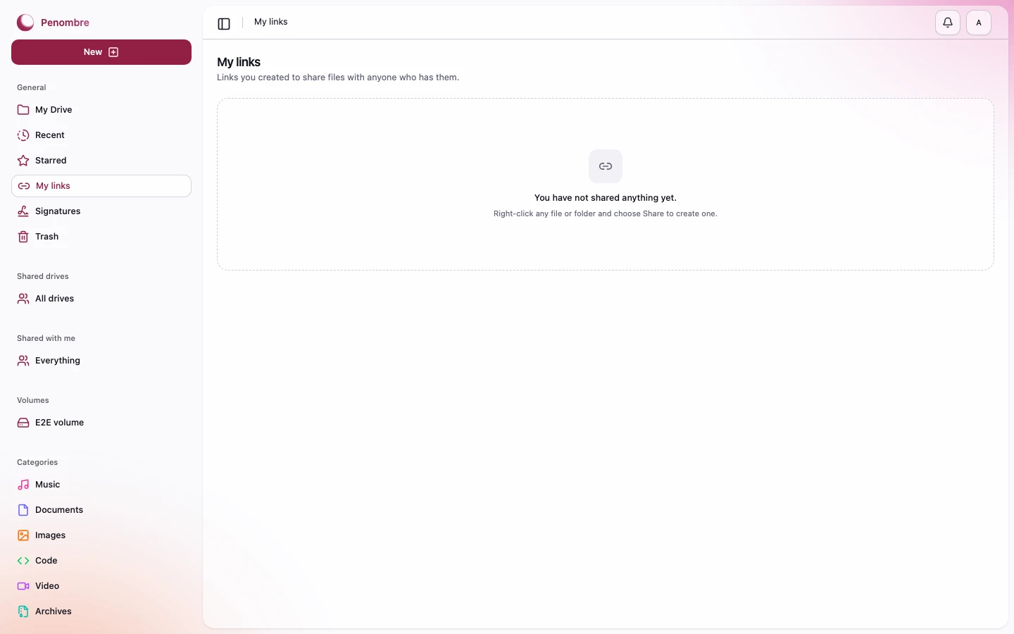 Share links you own